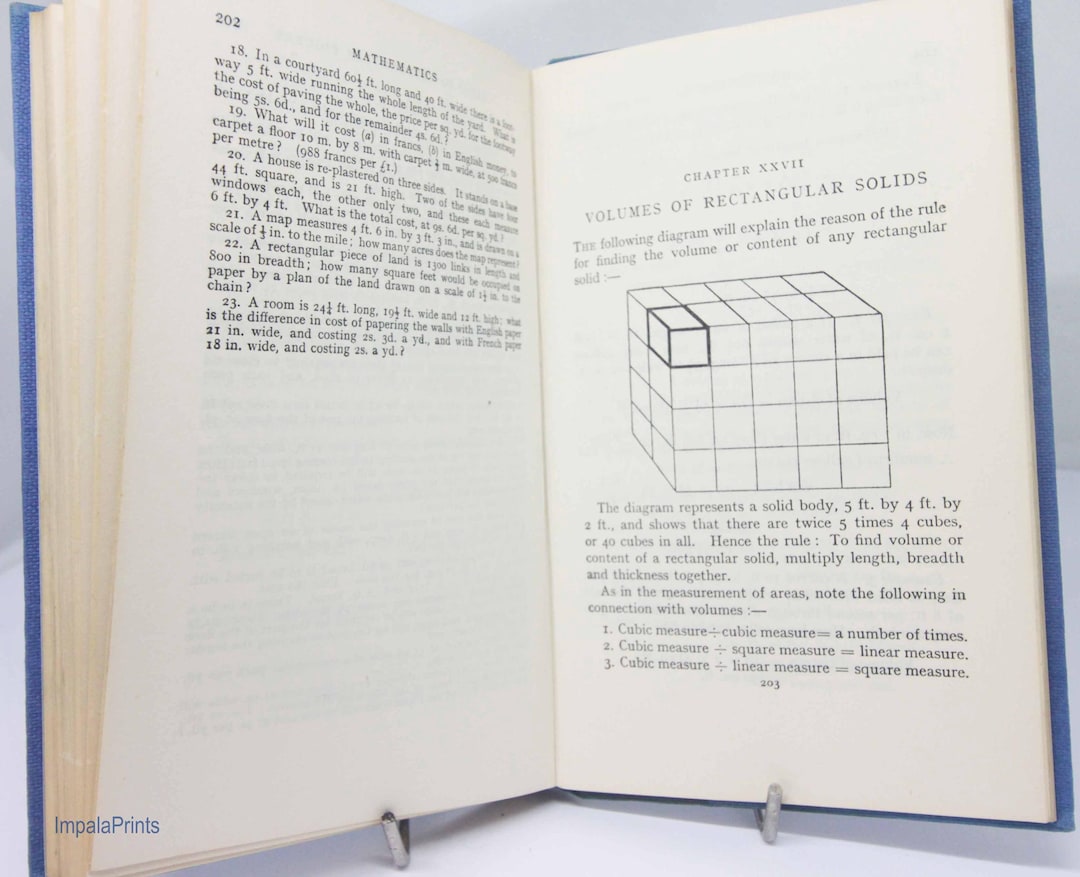 Mathematics 1962 Book Vintage Textbook Maths Book Classic Vintage ...