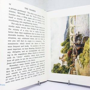 The Thames, London 1940s Picture Vintage Books picture book illustrated Travel guide book
