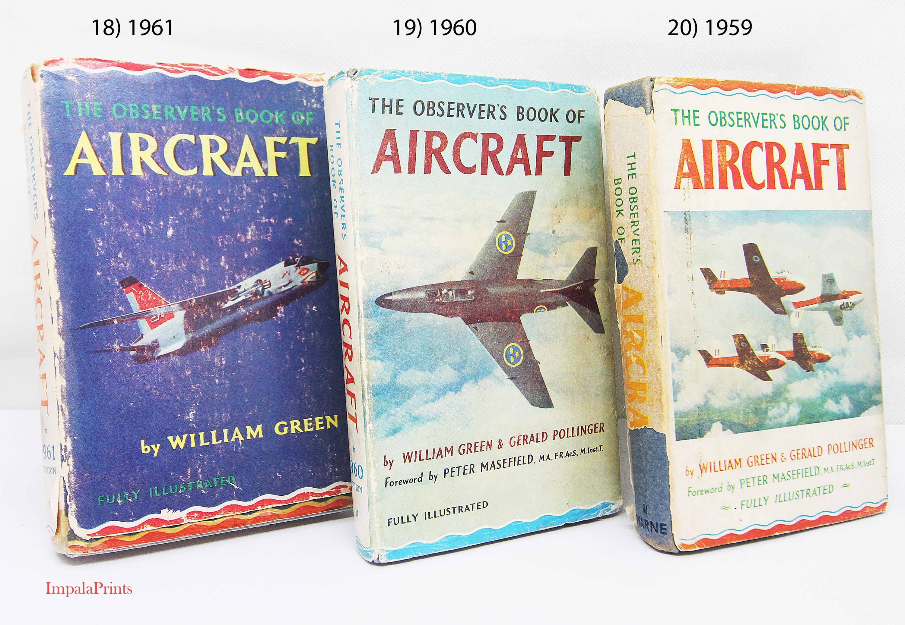 Vintage Aircraft Guides Aviation Books Gifts Book Spotter Book