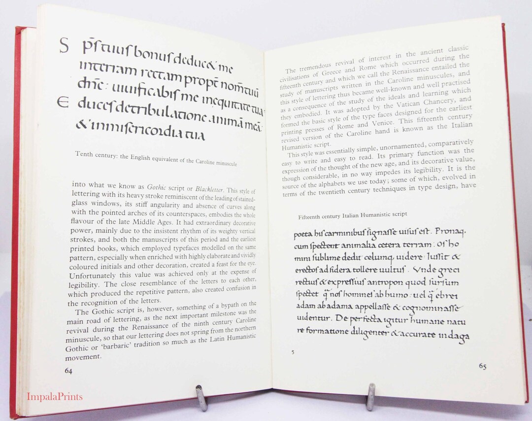 Roman Lettering Calligraphy and Typology Craft Book Vintage 1950s Guide ...