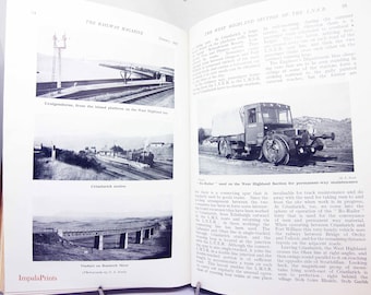 Railway book Vintage 1940s Steam Locomotive Hardback Vintage book Illustrated British Guide picture book