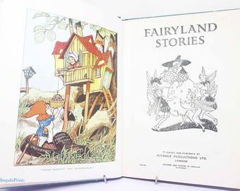 Fairy Tales Story Book Illustrated Children's book Stories gifts Vintage Book Kids Book antique illustrated