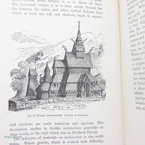 Classical Architecture 1890 Handbook Illustrated Plates, Building Antique Vintage old book Handbook Architect rare old book construction