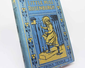 Libro para niños antiguos coleccionable 1916 Libro de cuentos antiguos de tapa dura Azul libro histórico para niños raro