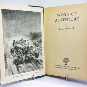 Wings of Adventure, Fiction story book 1951 Pilot book Aviation Vintage Hardback