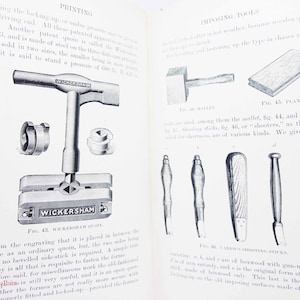 Antique Typografie & Buchdruck-Anleitung Kunstbuch – Seltene Illustrationen und Drucktechniken