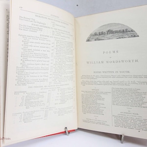 Wordsworth Poetical Works Antique Red Hardback Gift Book 1900 Poems Ballads Poetry Gift Litrature image 2