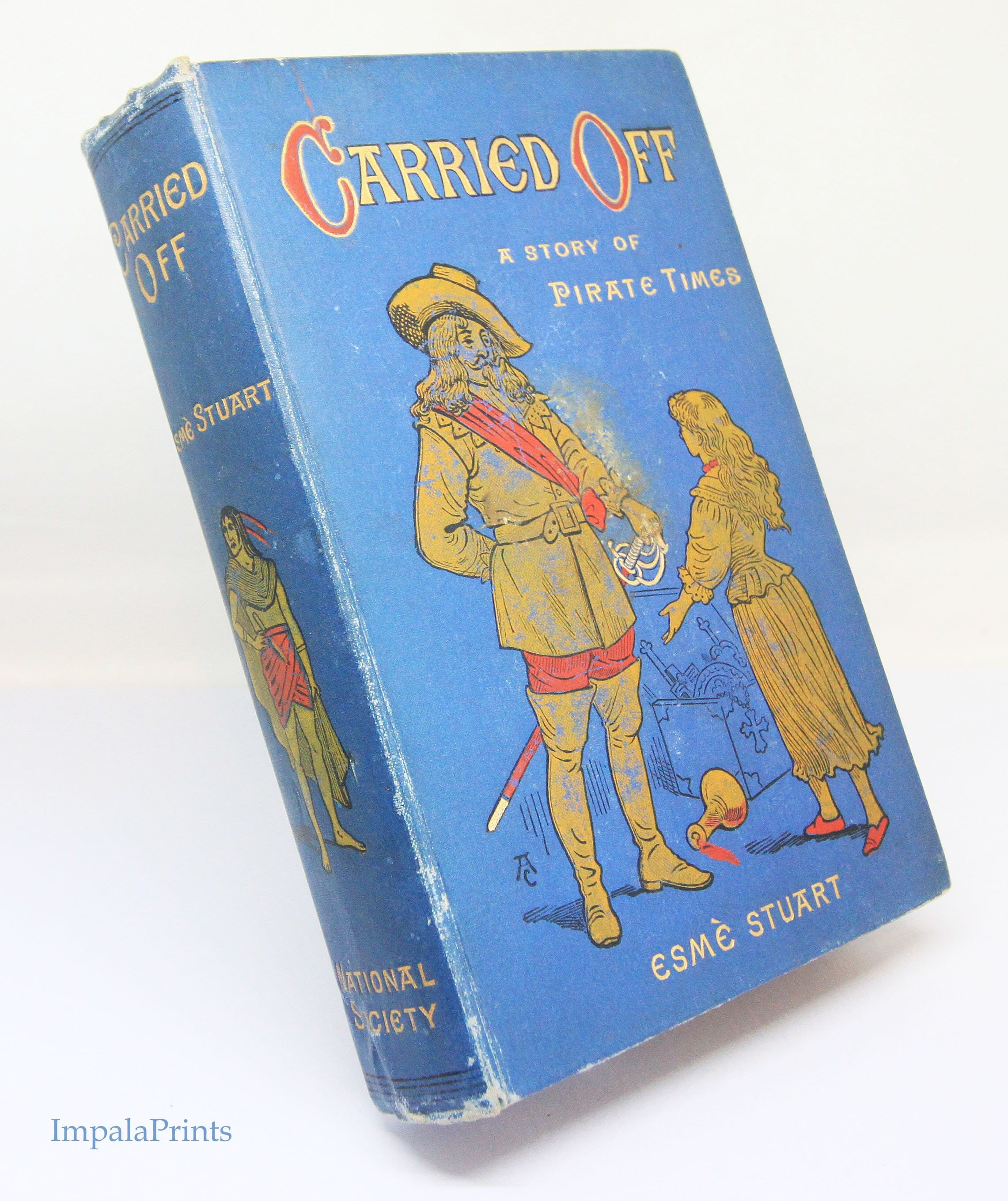 1904年海賊時代児童書挿絵入りアンティークハードカバーヴィンテージ本