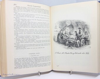 David Copperfield Blue geïllustreerd vintage Charles Dickens Book klassieke literatuur, hardcover blauw