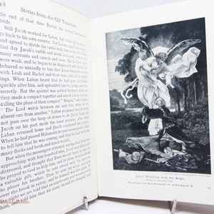Antique Stories from New Testament Illustrated book bible 1908 Bible Hardback red