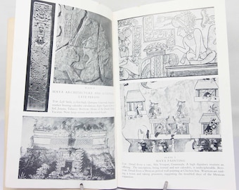 Aztec history Illustrated Archeology Hardback 1950s exploration Travel South America vintage books