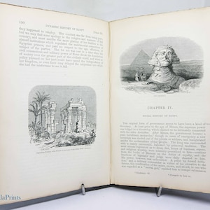 Historia Oriental Egipto Asiria Persia Libro Antiguo tamaño grande Viajes 1800 Egipto Ilustrado libro antiguo raro libro histórico Egiptología
