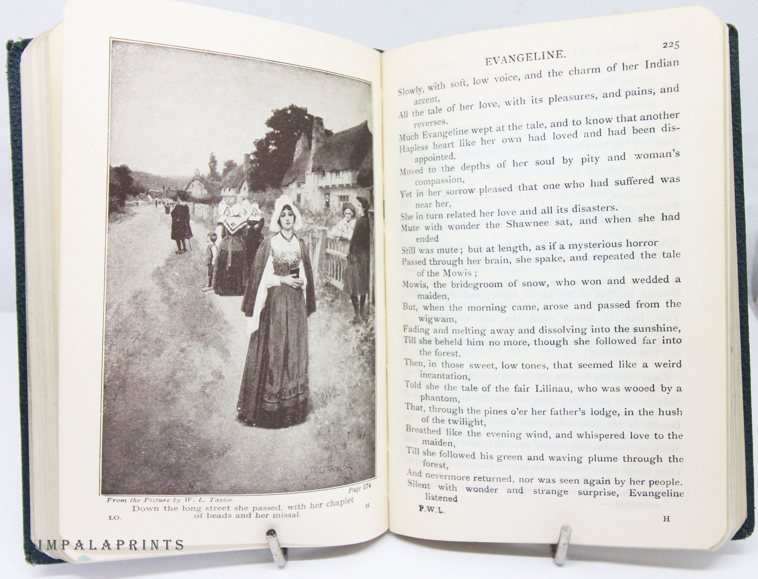 Longfellow Poetical Works Illustrated softback Vintage old Book poetry book old books Literature poetry