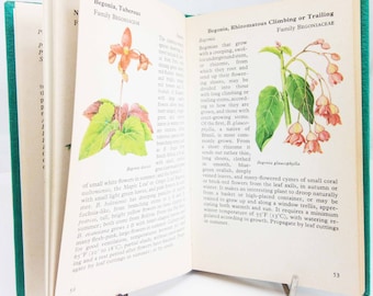 Vintage flower hardback book on House Plants Illustrated picture book Flowers guide Old Retro