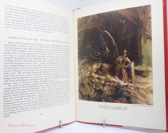 Britische Schlachtfelder 1934 Vintage Buch Militaria Vintage Buch Hardcover Britische Armee altes Buch Antik rot Geschichte
