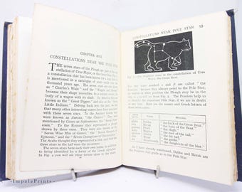 Astronomy Antique 1930s Illustrated Science Book – Vintage Guide to Space, Collectible Astronomy Book, Gift for Science Lovers