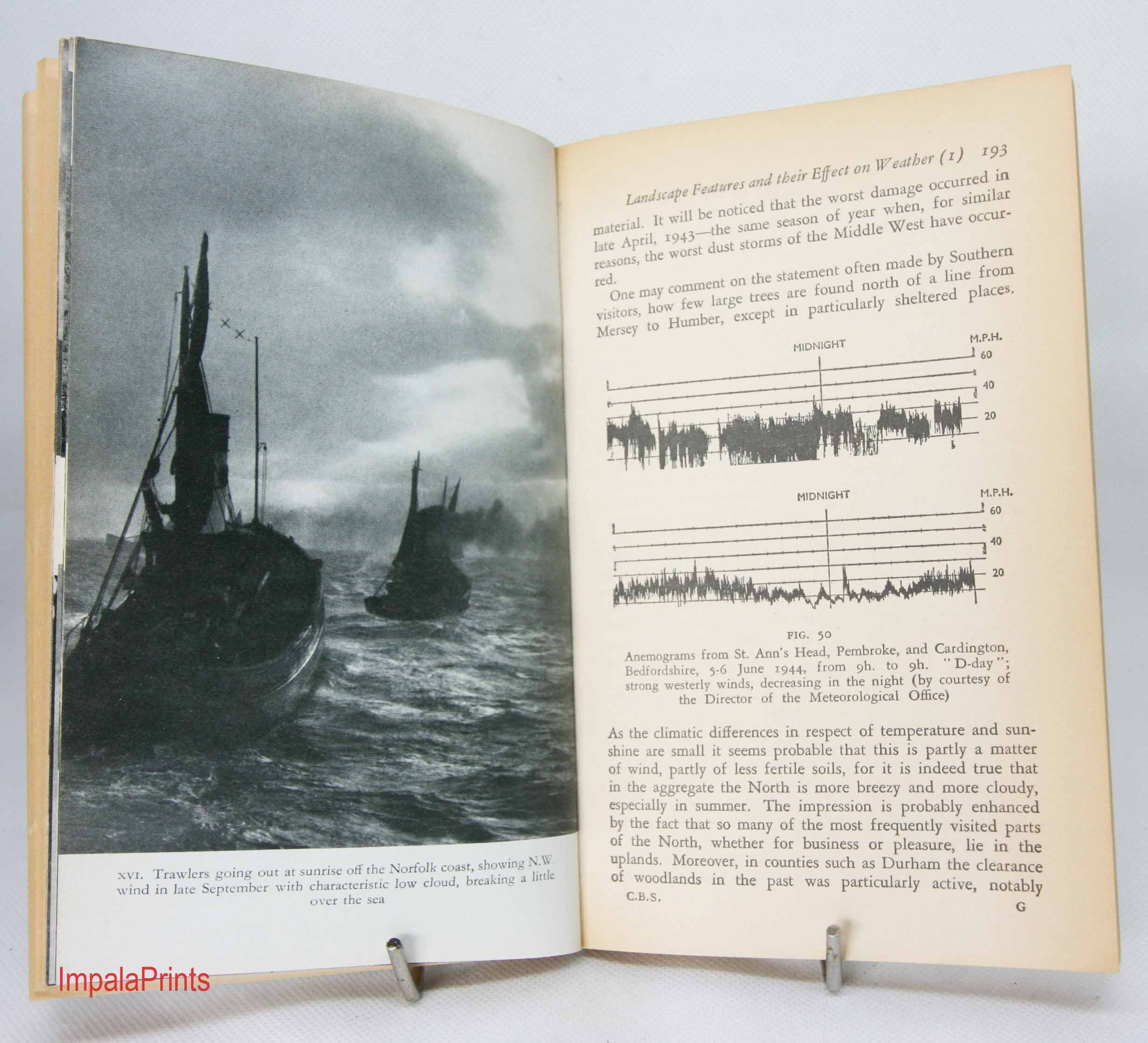 Climate and the british scene 1952 Meteorological illustrated text book science book old book
