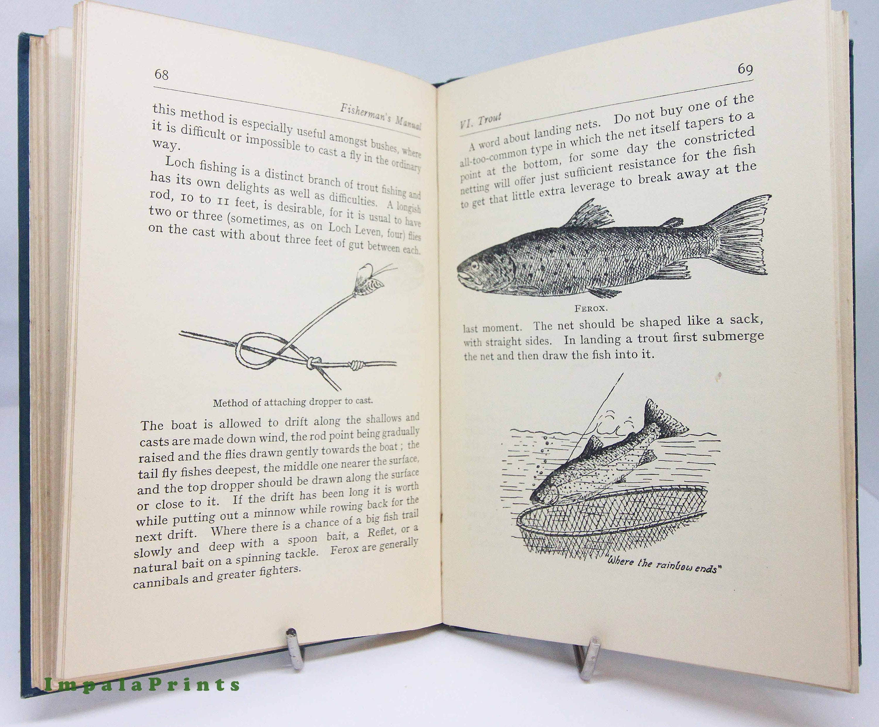 The Fishermans Manual 1933 Collectable Book Book Illustrated Fishing Book  Valuable Vintage Book 