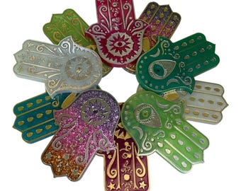Luxury Resin Hamsa Hand Incense Stick Holder/Spiritual Altar Decor/BOHO Gift for Protection & Good Fortune
