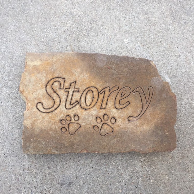 Custom engraved flagstone sign memorial headstone Etsy