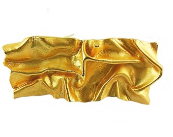 Guy Raroche (Parijs, Frankrijk) vintage grote sculpturale modernistische / brutalistische designerbroche uit de jaren 90.