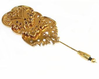 Zeer zeldzame vergulde vintage hartbroche van Isabel Canova - speld uit de jaren 80.