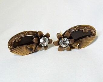 Ermani Bulatti unieke vintage designer clip oorbellen uit de jaren 1980.