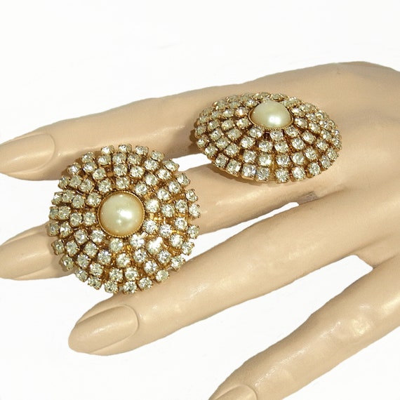 Boucles D'oreilles Vintage Jerval Breveté - Résine - Fermoir Clip - Occasion