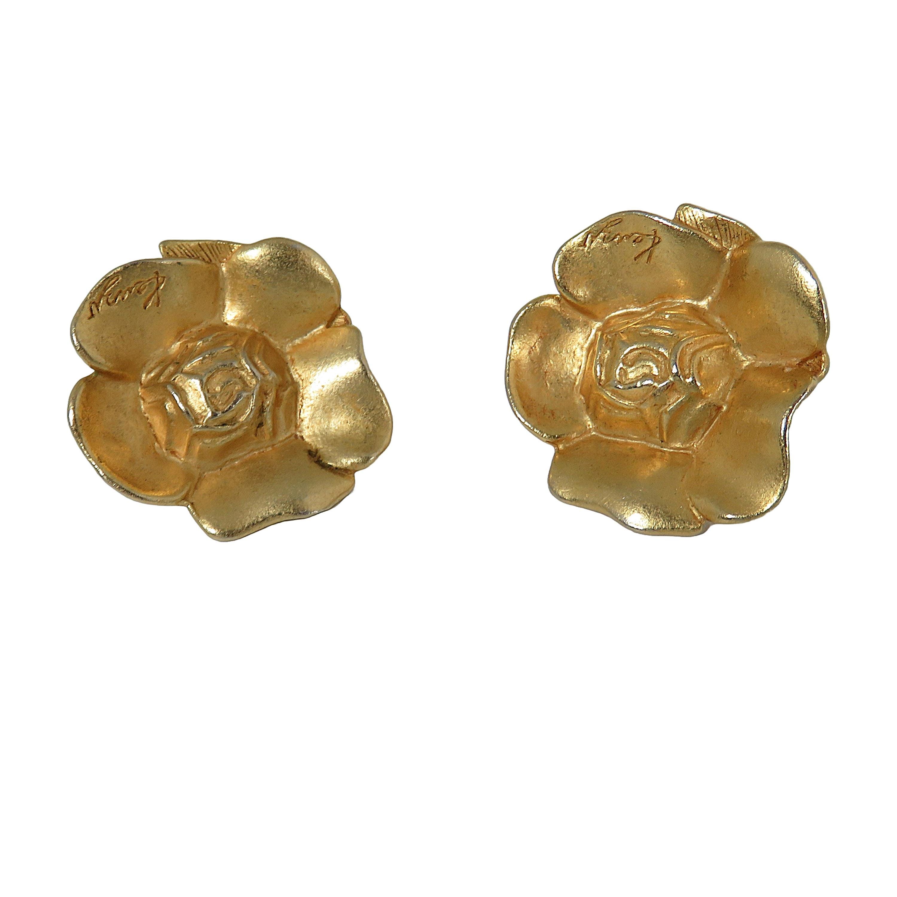 Boucles D'oreilles Vintage Signées Lanvin - Modèle Clips - Occasion