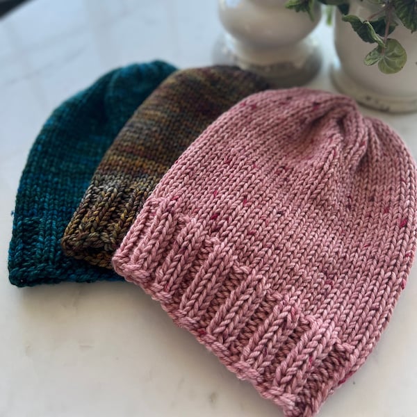 Merino Beanies. 100% Merino Breathable, Non-itchy All Natural Wool Yarn