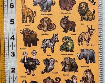 Buy African Savanna Animal Sticker Sheet 18 Waterproof Stickers Online in India - Etsy Buy African Savanna Animal Sticker Sheet 18 Waterproof Stickers Online in India - Etsy