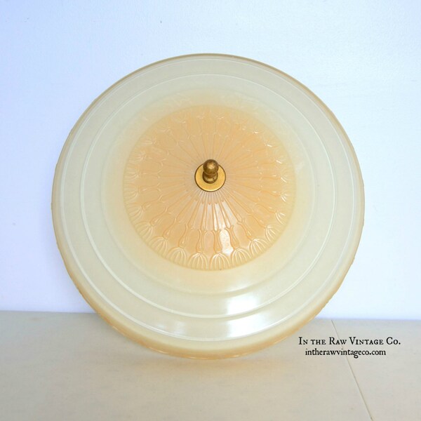 Stunning 1940's light fixture with cover