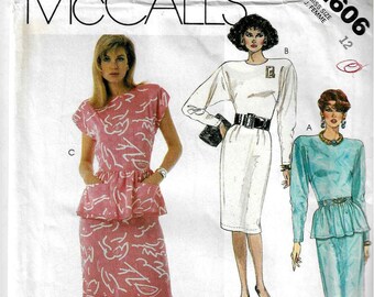 McCall's 2606      Dresses with Variations    Size 12  UNCUT