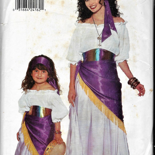 Butterick 4653 Misses/Children's Gypsy Costumes Size Misses 6 –18 Childrens Size 2-6x All Sizes in One Envelope Uncut