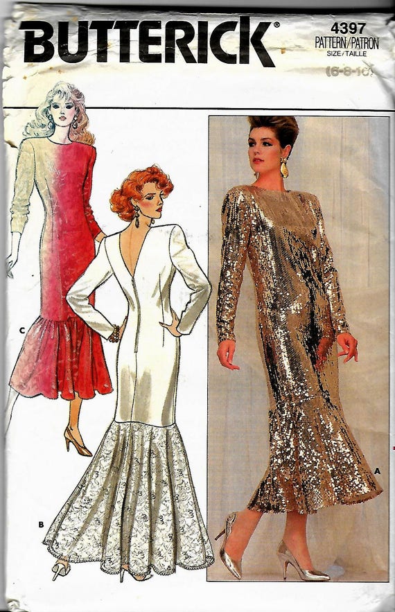 Butterick 4397 Misses Evening Wear Size 6,8,10 Uncut - Etsy