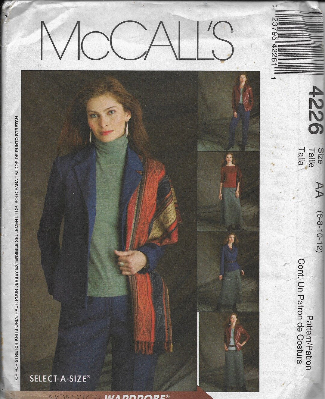 Patron De Couture Vintage McCall's 2200 - Taille 16-20 - Non Découpé - Haut/pantalon/veste/jupe