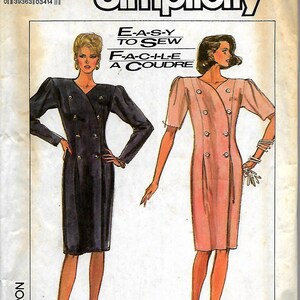 Simplicity 8427       Misses Vintage Mock-Wrap Dress      Size 6,8   Uncut