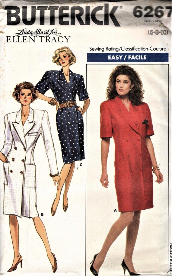 Butterick 6267 Misses Semi-fitted Dresses Size 6,8,10 Uncut - Etsy Butterick 6267 Misses Semi-fitted Dresses Size 6,8,10 Uncut - Etsy