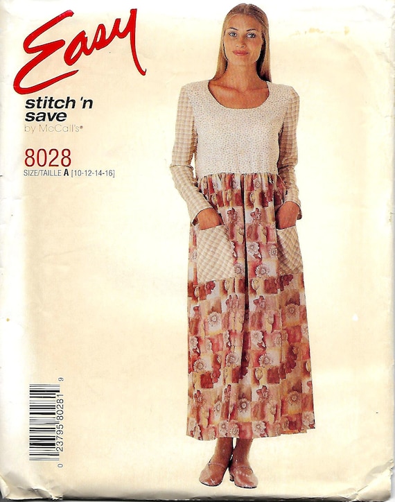 Mccall's 8028 Misses Pullover Dress Sizes 10-16 UNCUT - Etsy