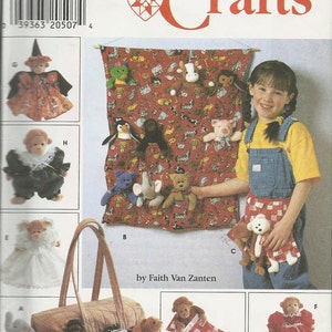 Simplicity 7695 Bärväska, Förkläde, Sovsäck, Tyg för 9" Saccosäck Djur Oklippt