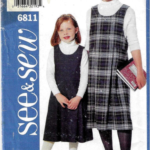 Butterick  6811    Children/Girls Jumper    Size 4-14  UNCUT