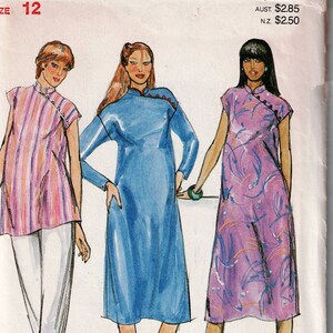 Butterick 3440     Misses Maternity Dress and Tunic   Size 12   UNCUT