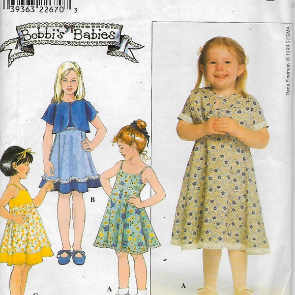 Simplicity 8596   Children's/Girl Sundress and Jacket     Size 5,6,7,8   Uncut