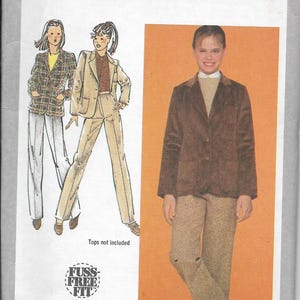 Simplicity 9734     Junior/Teens    Straight Leg Pants and Unlined Blazer     UNCUT