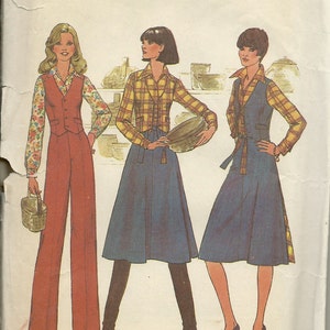 Simplicity 7675          Misses Shirt, Pants, Reversible Vest, Wrap Skirt   Size 16  Uncut