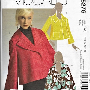 McCall&#39;s 5276       Misses Jackets     Size 6,8,10,12,14    UNCUT