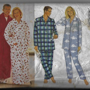 Butterick 584 he      Unisex Men/Misses Robe, Belt, Top and Pants     Size Xsm,sm,med      Uncut