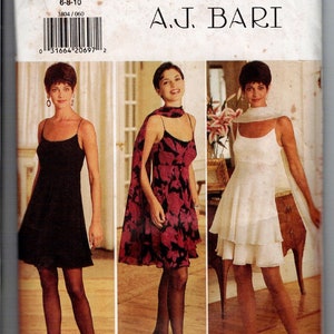 Butterick 3804  Misses Cocktail Dress with Stole    Size 6,8,10   CUT