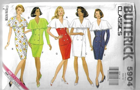 Simplicity 5904 Misses Dress, Top and Skirt Size 6,8,10 Uncut