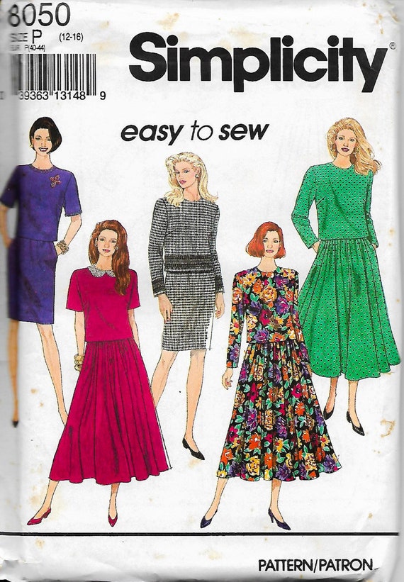 simplicity drop waist dress pattern 50s LOVELY Girls Dress Pattern SIMPLICITY 1496 Drop Waist Party Dress – A  Vintage shop